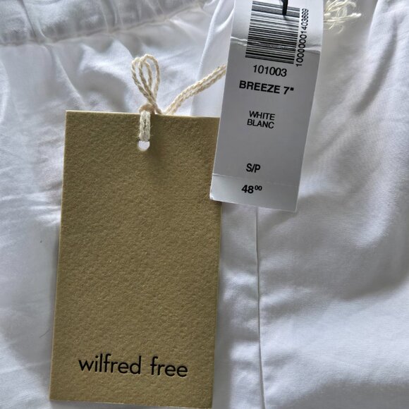 NWT Aritzia WILFRED FREE Breeze White 7" Cotton Shorts S - Picture 2 of 4